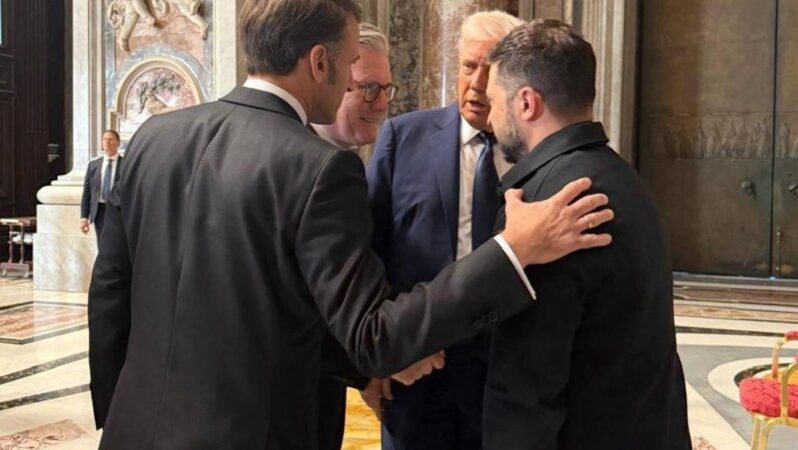ABD, Ukrayna, Fransa ve İngiltere başkanları Vatikan’da Aziz Petrus Bazilikası’nda savaş ve barışı görüştüler 