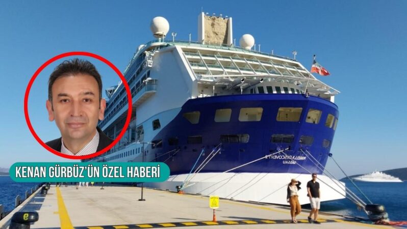 Bodrum’a 12 günde 4’üncü kruvaziyer geldi, esnafın yüzü güldü