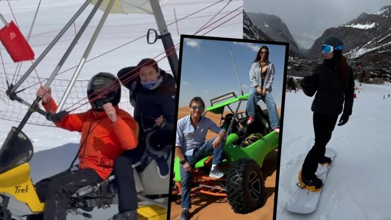 Cem Hakko ve Nazlı Kayaaslan çifti VaLDisere tatilinden döndü