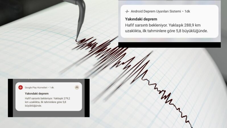 İstanbul’daki sarsıntıdan saniyeler evvel Android telefonlara ikaz bildirisi geldi