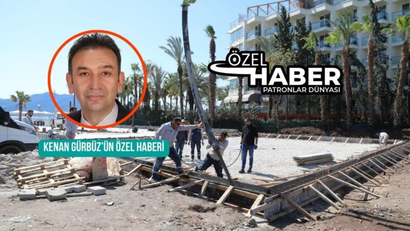 Marmaris’e yapılan yeni fiyatsız halk plajı yaz dönemine yetiştirilmeye çalışılıyor
