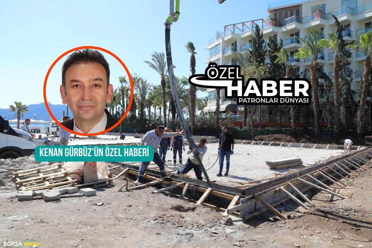 Marmaris’e yapılan yeni fiyatsız halk plajı yaz dönemine yetiştirilmeye çalışılıyor