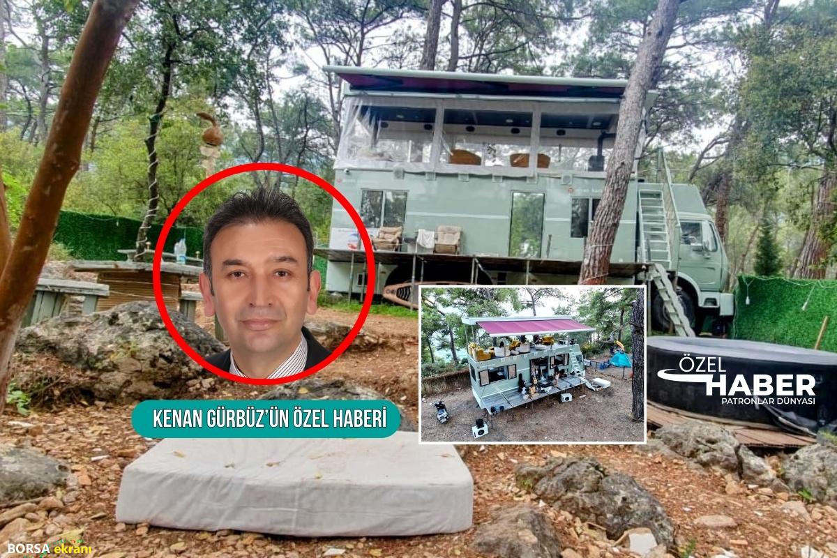 Muğla Valiliği Akyaka Orman Kampı’nda konserler düzenlenen jakuzili karavana müdahale etti