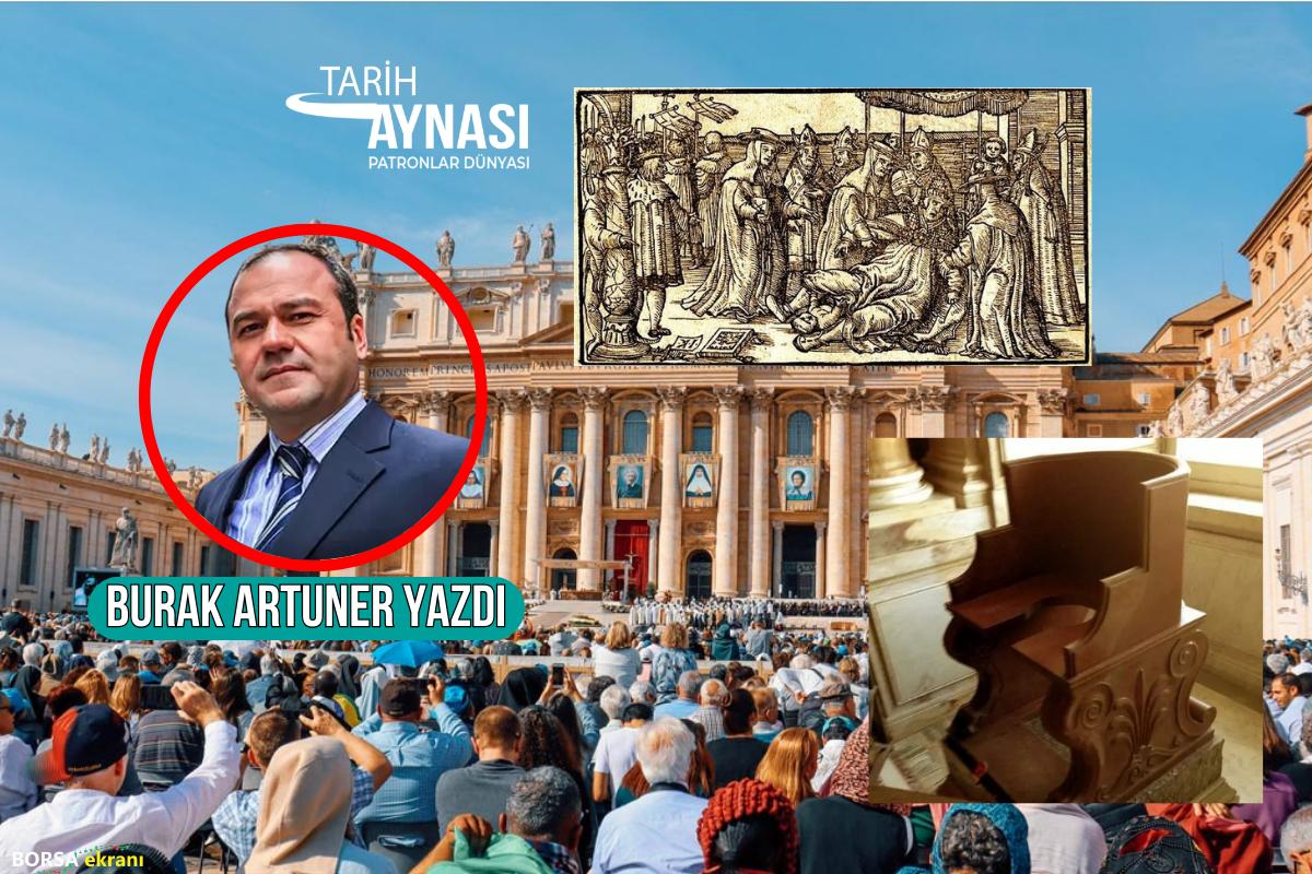Yeni Papa, delikli koltuğa oturtulup testisleri görülüp, erkek olduğu katılaşınca seçilebilecek