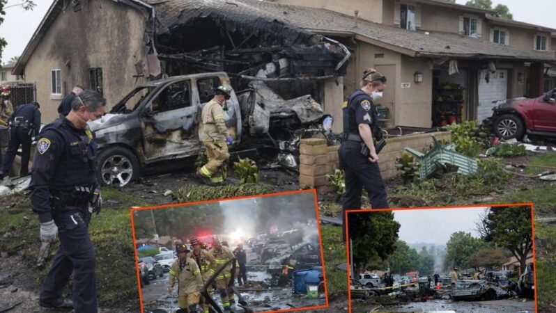 ABD’nin San Diego kentinde küçük bir uçak, orduda misyonlu işçinin yaşadığı yerleşim yerine düştü, 15 mesken ve çok sayıda araç yandı