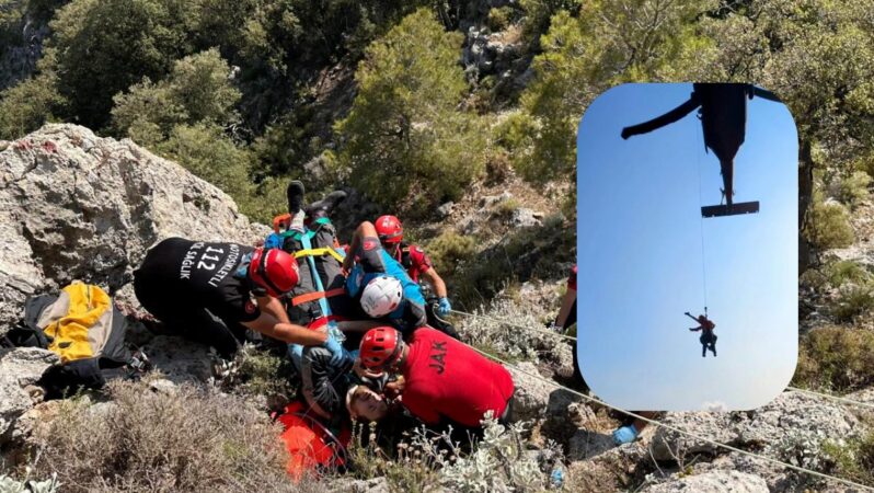 Babadağ’dan atlayan Belaruslu paraşütçü  kurtarıldı