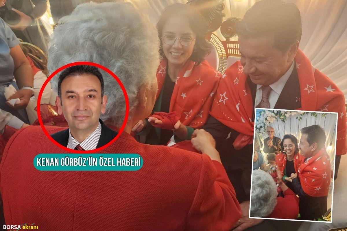 Çiçeği burnunda evli çift belediye liderleri Ahmet Aras ve Gonca Köksal’a, ‘Engelsiz Asker’ gecesinde engellilerin isteği üzerine kına yakıldı
