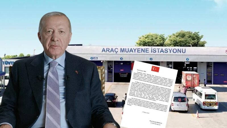 Cumhurbaşkanı Erdoğan onayı ile araç muayene istasyonları işletmesi 20 yıl mühlet ile MOI ortak teşebbüsünün oldu