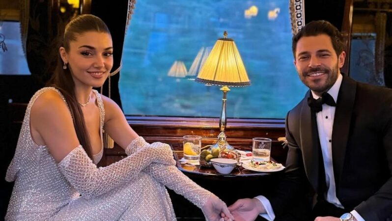 Hande Erçel ve Hakan Sabancı hayal tren seyahatinde