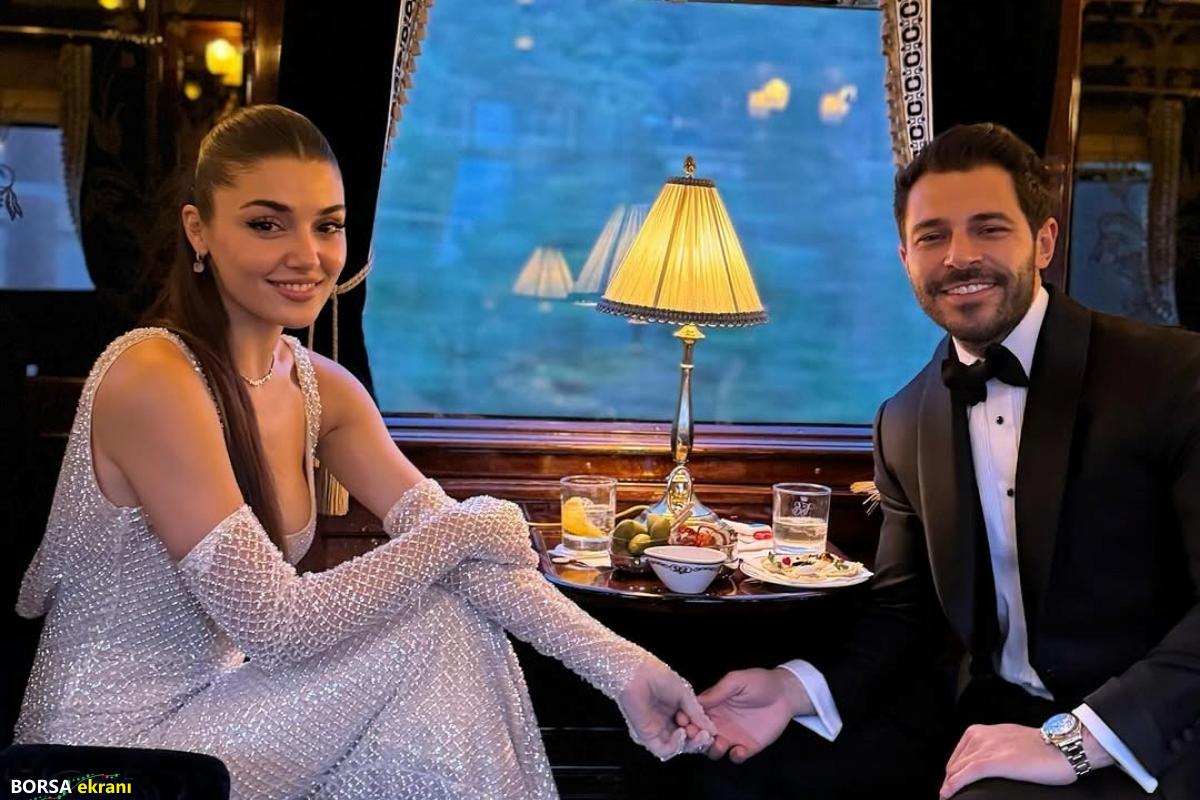 Hande Erçel ve Hakan Sabancı hayal tren seyahatinde