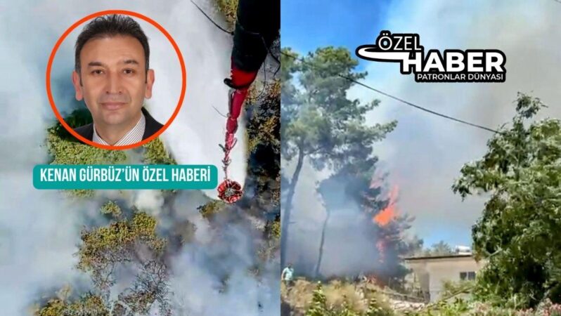 Marmaris’te bir meskende çıkan yangın ormanlık alana sıçradı, alevlere havadan ve karadan müdahale ediliyor