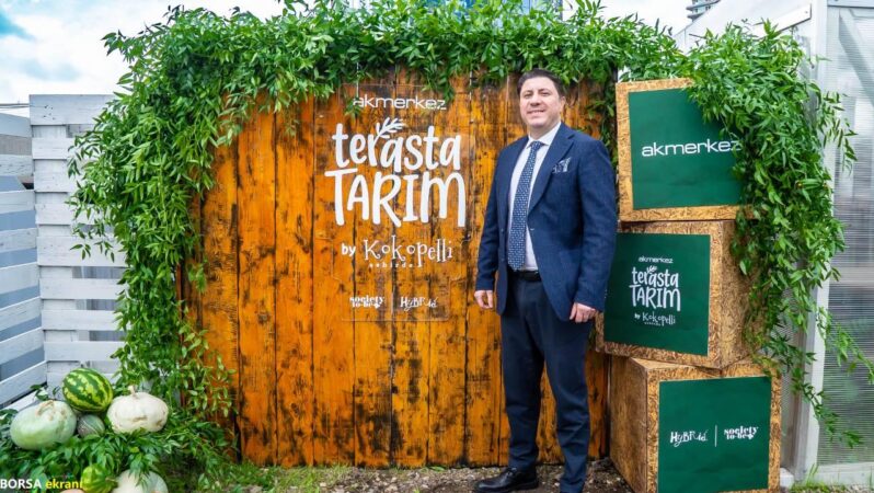 Akmerkez’in terası tarım alanı oldu