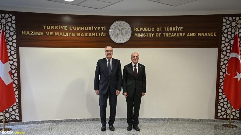 Bakan Şimşek, İsviçre Konfederasyonu Başkan Yardımcısı Parmelin ile bir araya geldi