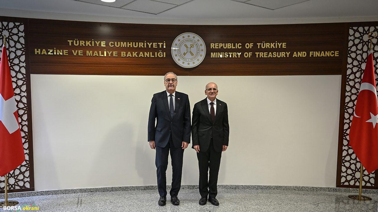 Bakan Şimşek, İsviçre Konfederasyonu Başkan Yardımcısı Parmelin ile bir araya geldi