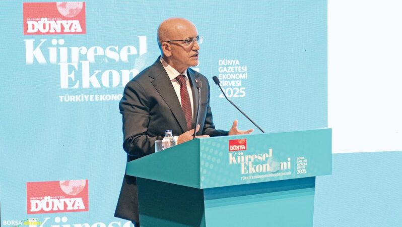 Dünya Gazetesi’nin düzenlediği zirvede konuşan Mehmet Şimşek:  “Program envai çeşit şokla test edildi, raydan çıkmadı”