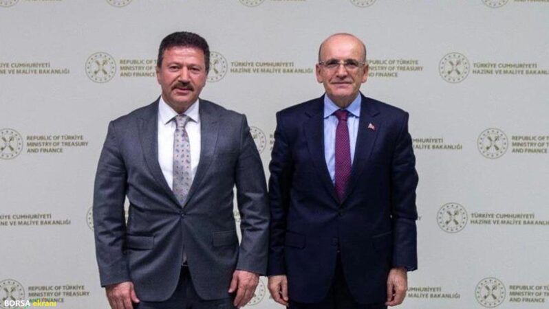 Bakan Şimşek, TŞOF Genel Başkanı Yiğiner’i kabul etti