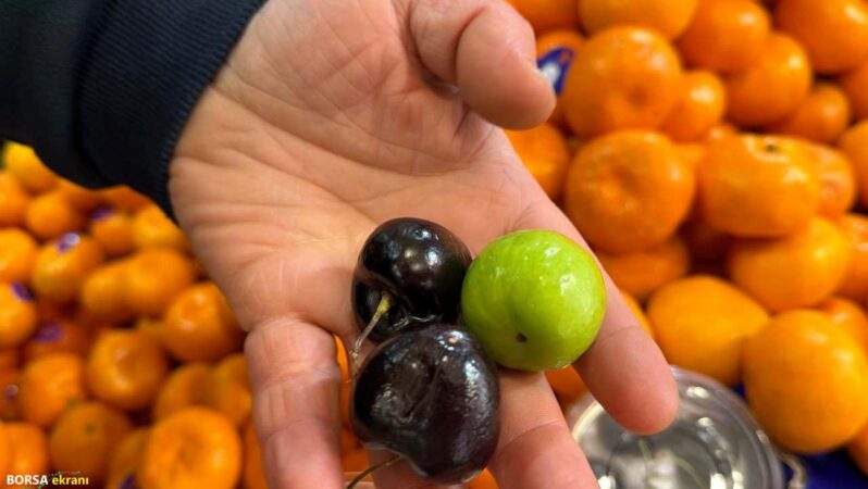 Bu meyveler aşerenler için: 3 erik 750 TL,  5 kiraz bin TL