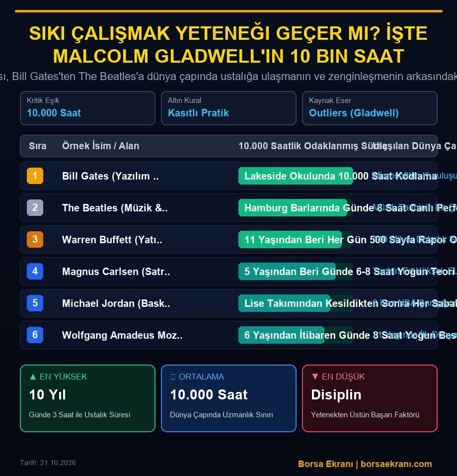 Sıkı Çalışmak Yeteneği Geçer Mi? 10 Bin Saat Kuralı Ve Zirvenin Matematiği