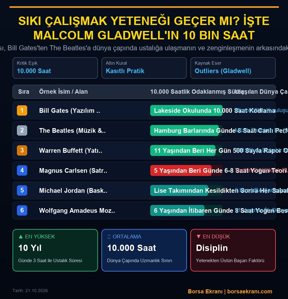 Sıkı Çalışmak Yeteneği Geçer Mi? 10 Bin Saat Kuralı Ve Zirvenin Matematiği