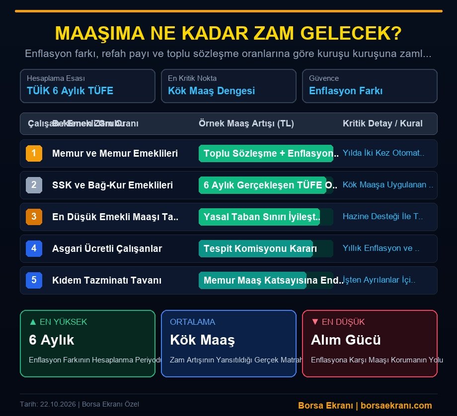 Maaşıma Ne Kadar Zam Gelecek? Memur, Emekli Ve Asgari Ücretli İçin 2026 Yeni Maaş Tablosu