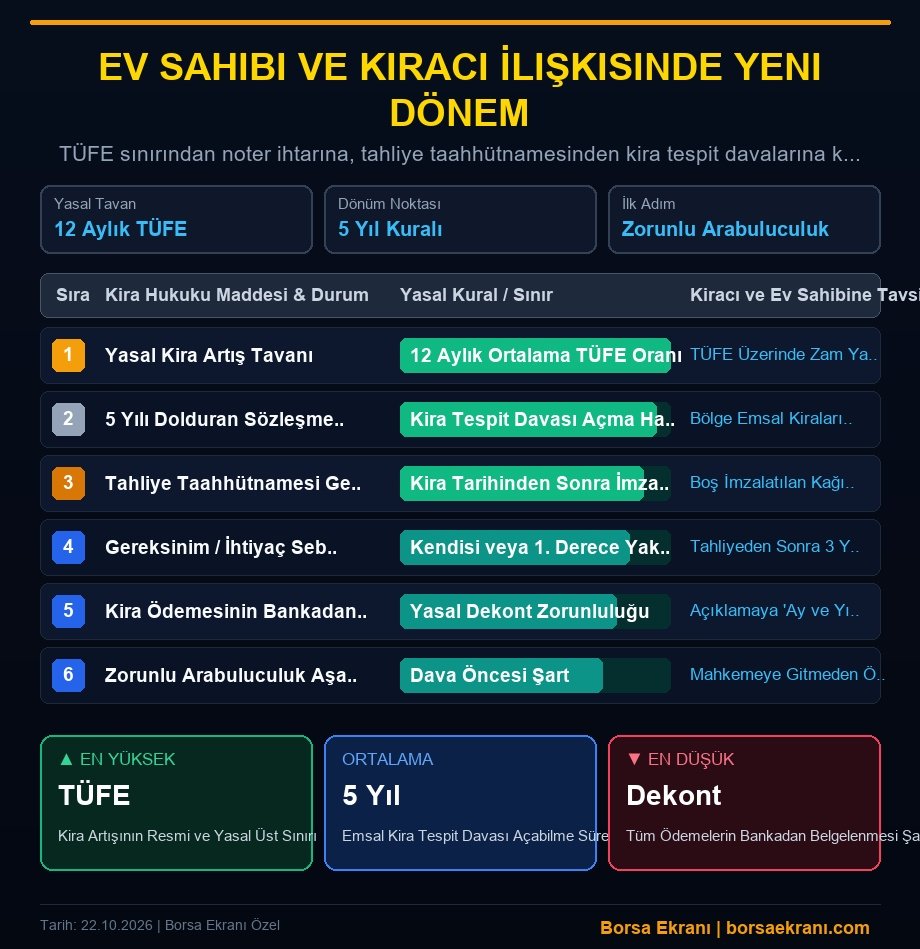 Ev Sahibi Ve Kiracı İlişkisinde Yeni Dönem: 2026 Yasal Kira Artış Oranı Ve 7 Kritik Tahliye Kuralı