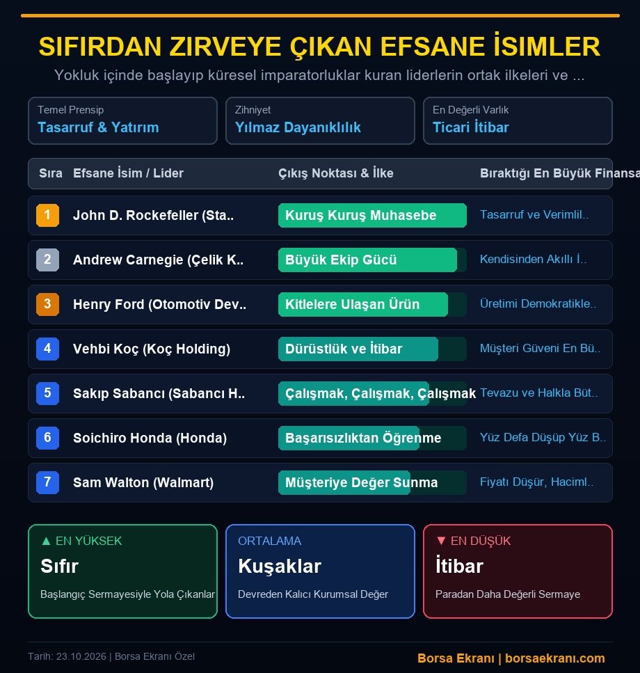 Sıfırdan Zirveye Çıkan Efsane İsimler: Tarihte Sıfırdan Zengin Olanların Hayat Hikayeleri Ve İlham Veren 7 Başarı Sırrı