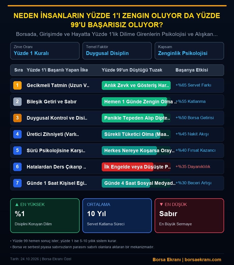Neden İnsanların Yüzde 1'i Zengin Oluyor Da Yüzde 99'u Başarısız Oluyor? Zirvedekilerin 7 Gizli Kuralı